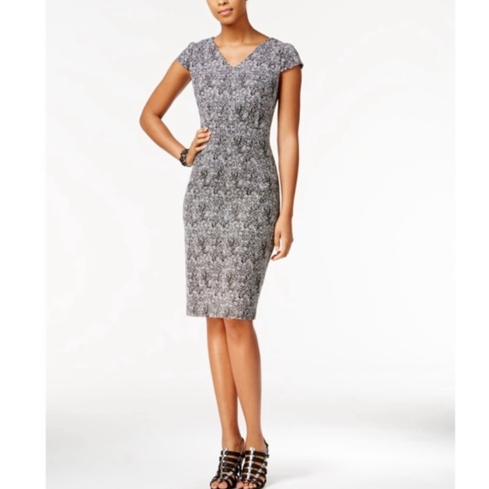 Betsey Johnson Black and White Midi Dress